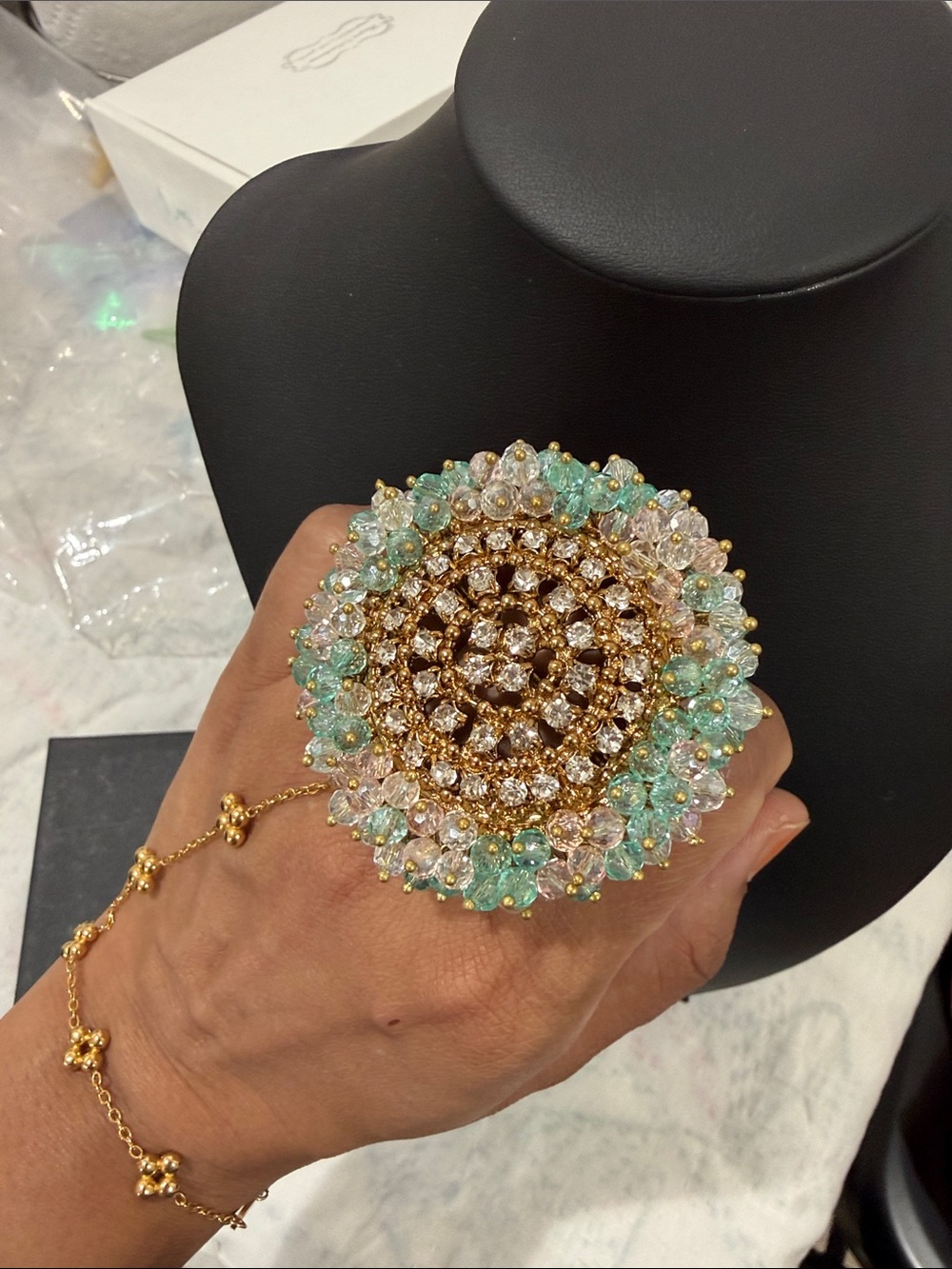 Oversized statements ring